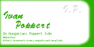 ivan poppert business card
